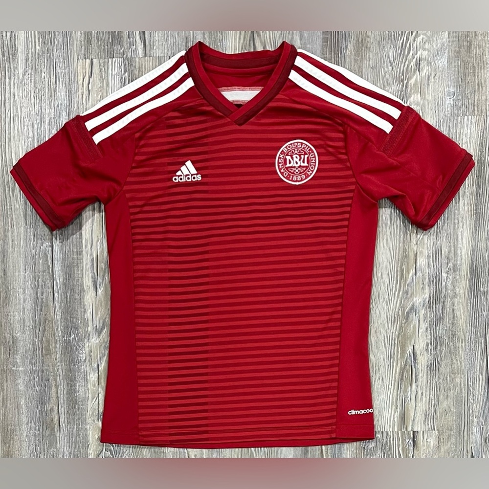2014 Adidas Denmark National Football Soccer Home Jersey Youth Size M